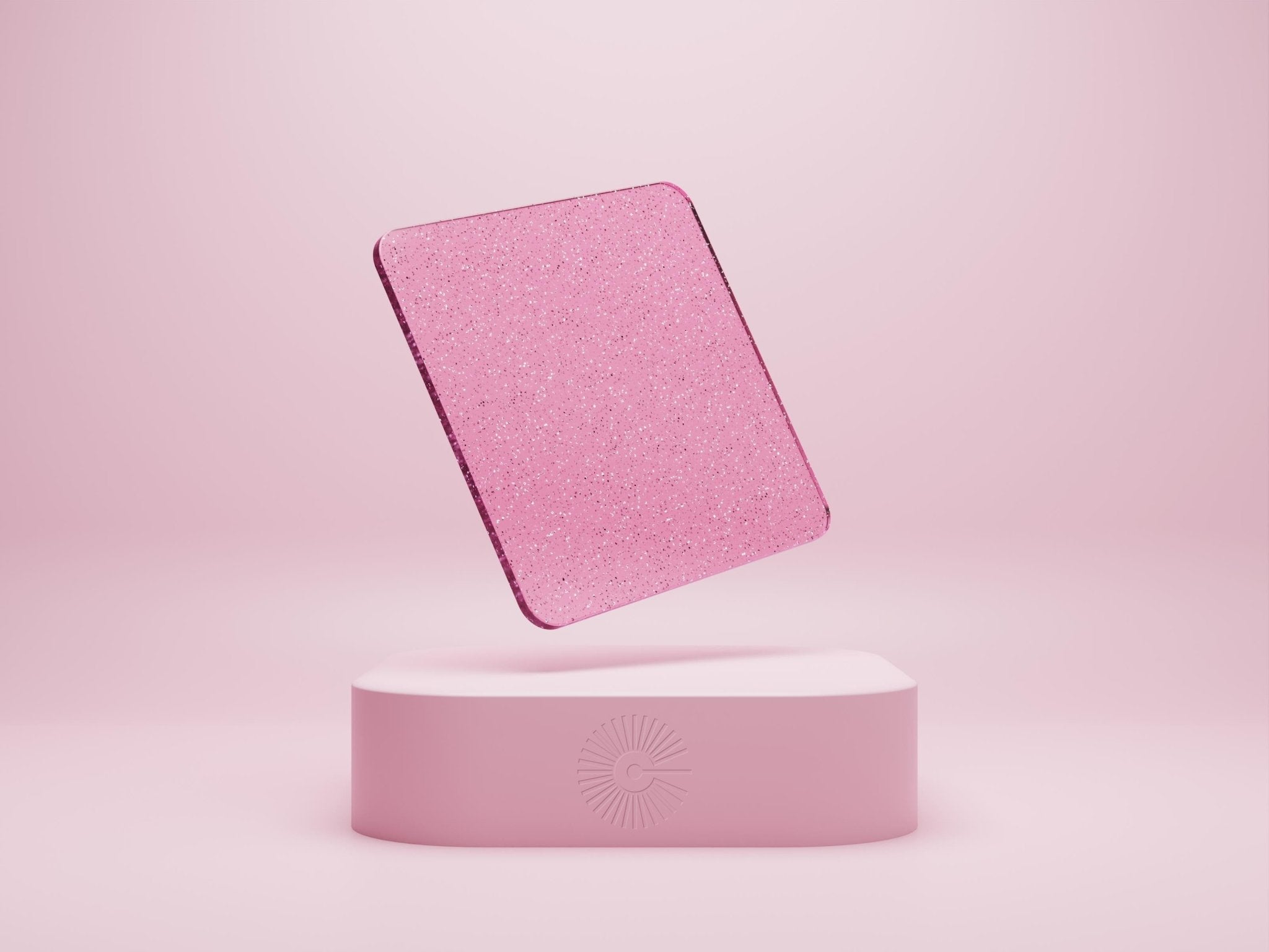 1/8" ClearGlitter Acrylic - Pink - COHn Acrylics