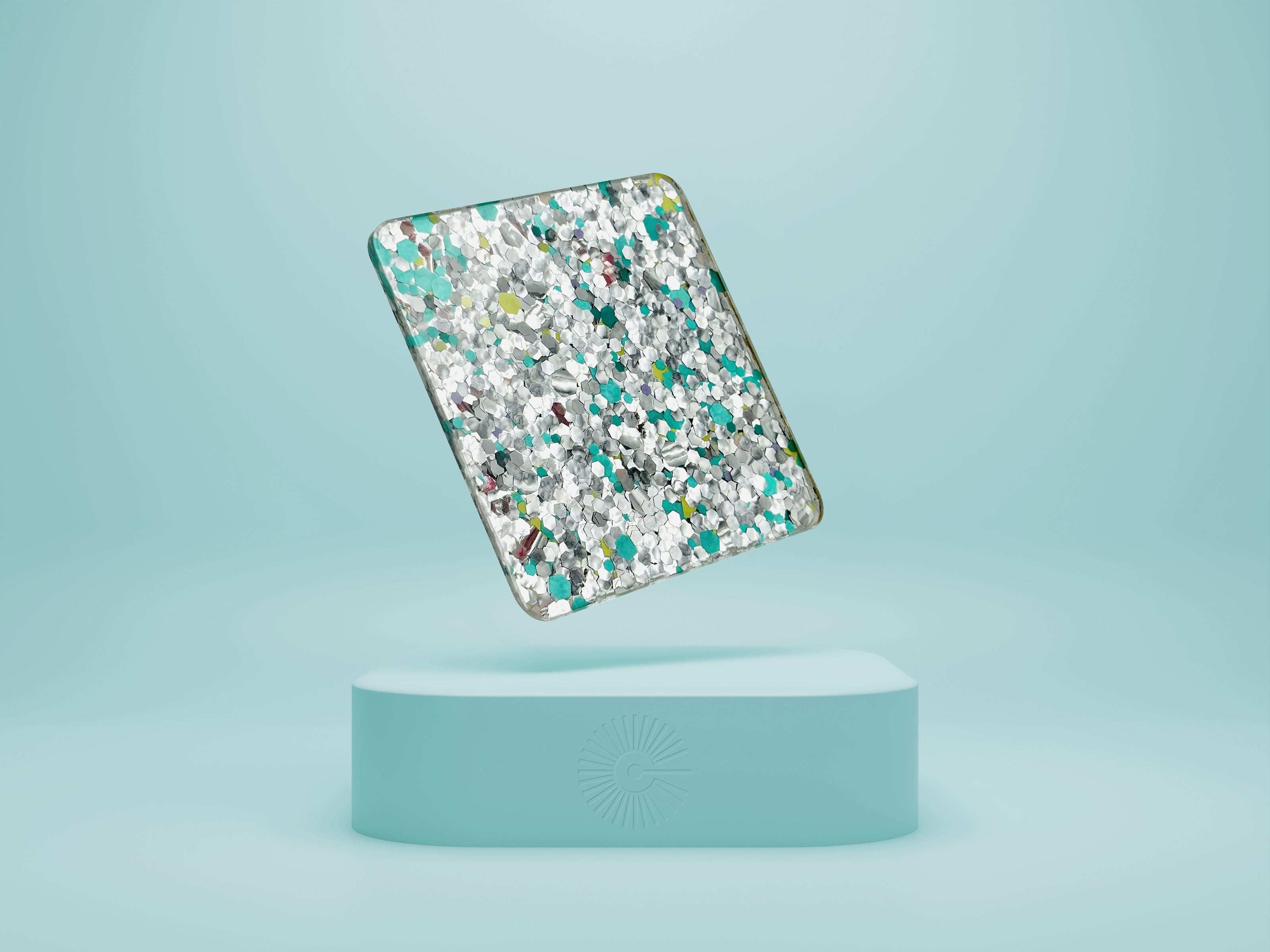 1/8" Funky Glitter Acrylic - Midnight Fireworks