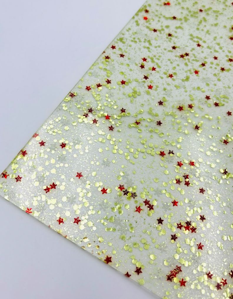 1/8" Funky Glitter Acrylic - Sleigh Bells