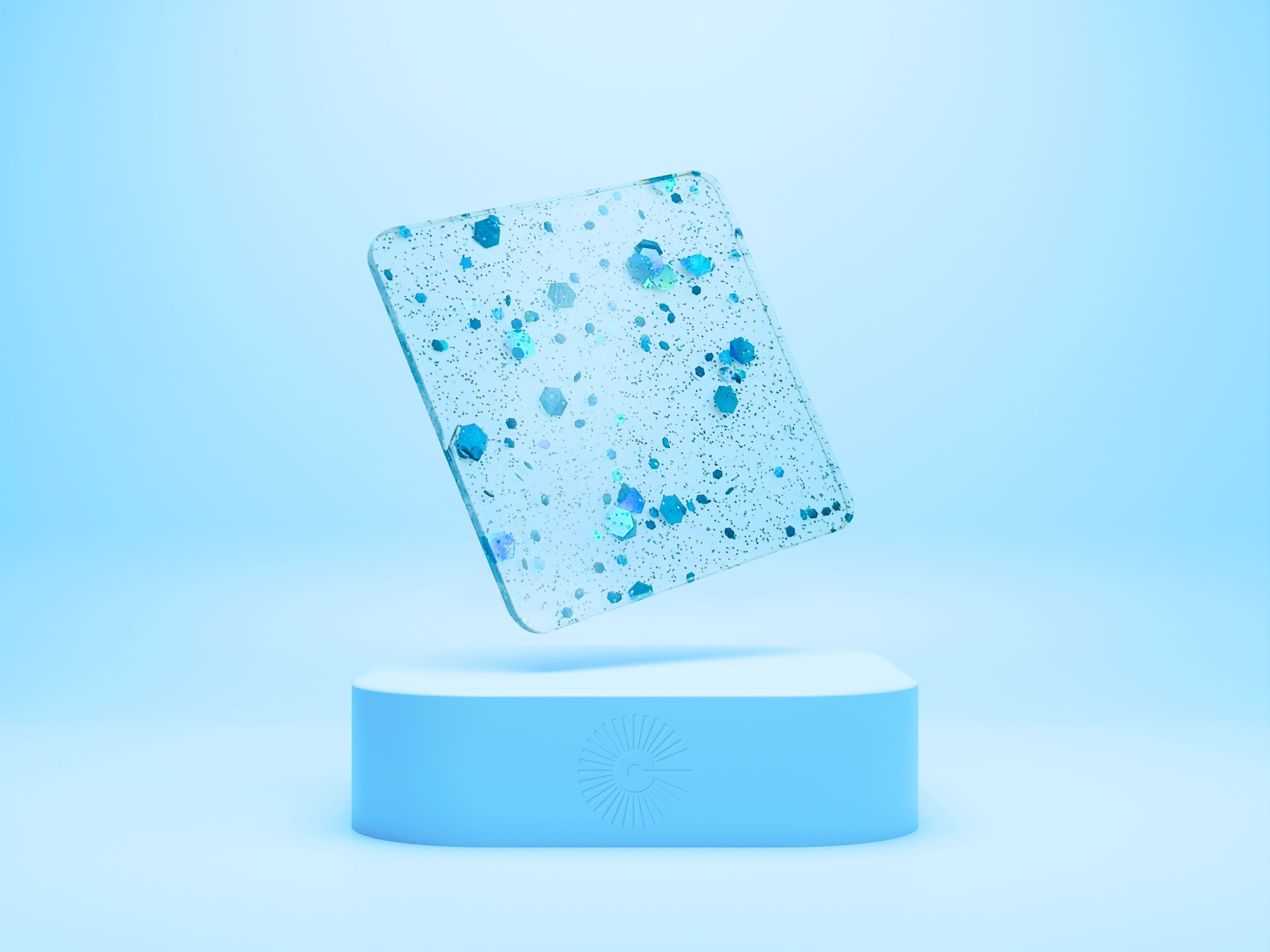 1/8" Gemstones Acrylic - Blue Topaz (to be discontinued)