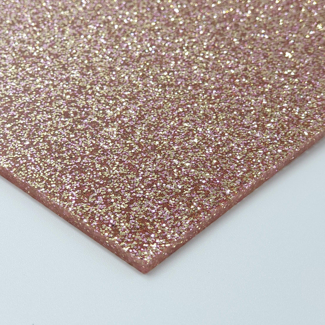 1/8" Rose Gold - Glitter cast acrylic sheets