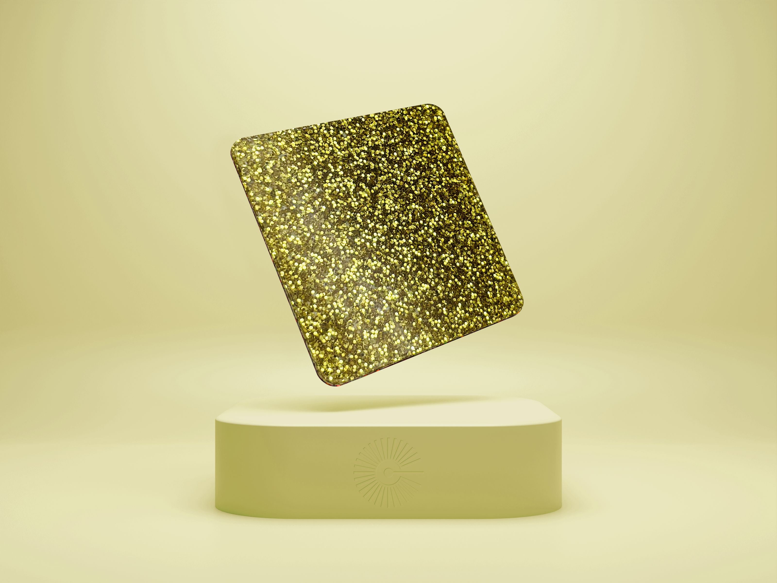 1/8" Glitter Acrylic - Yellow Gold