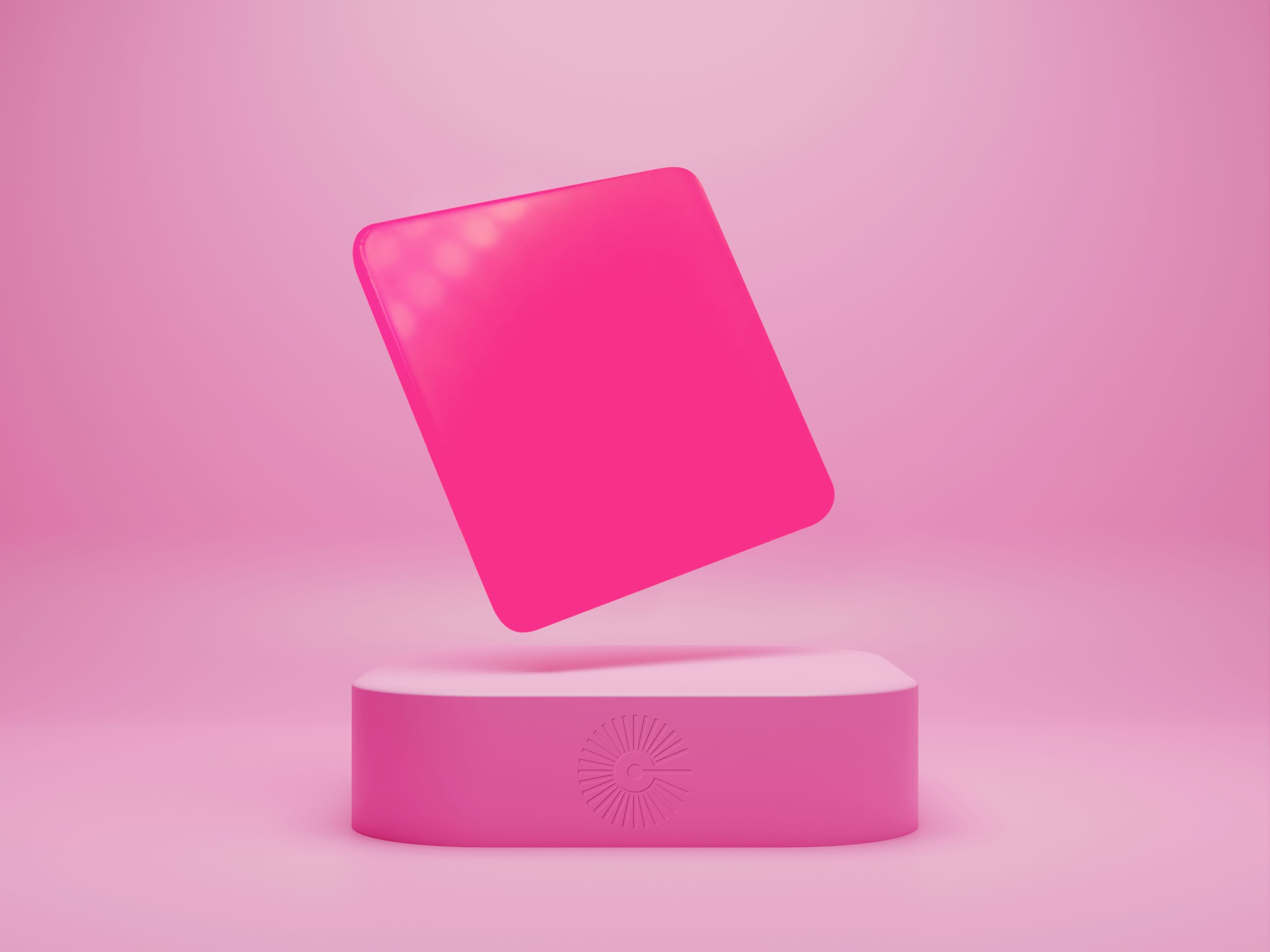 1/8" Glow in the Dark Acrylic - Bloom (pink glow)