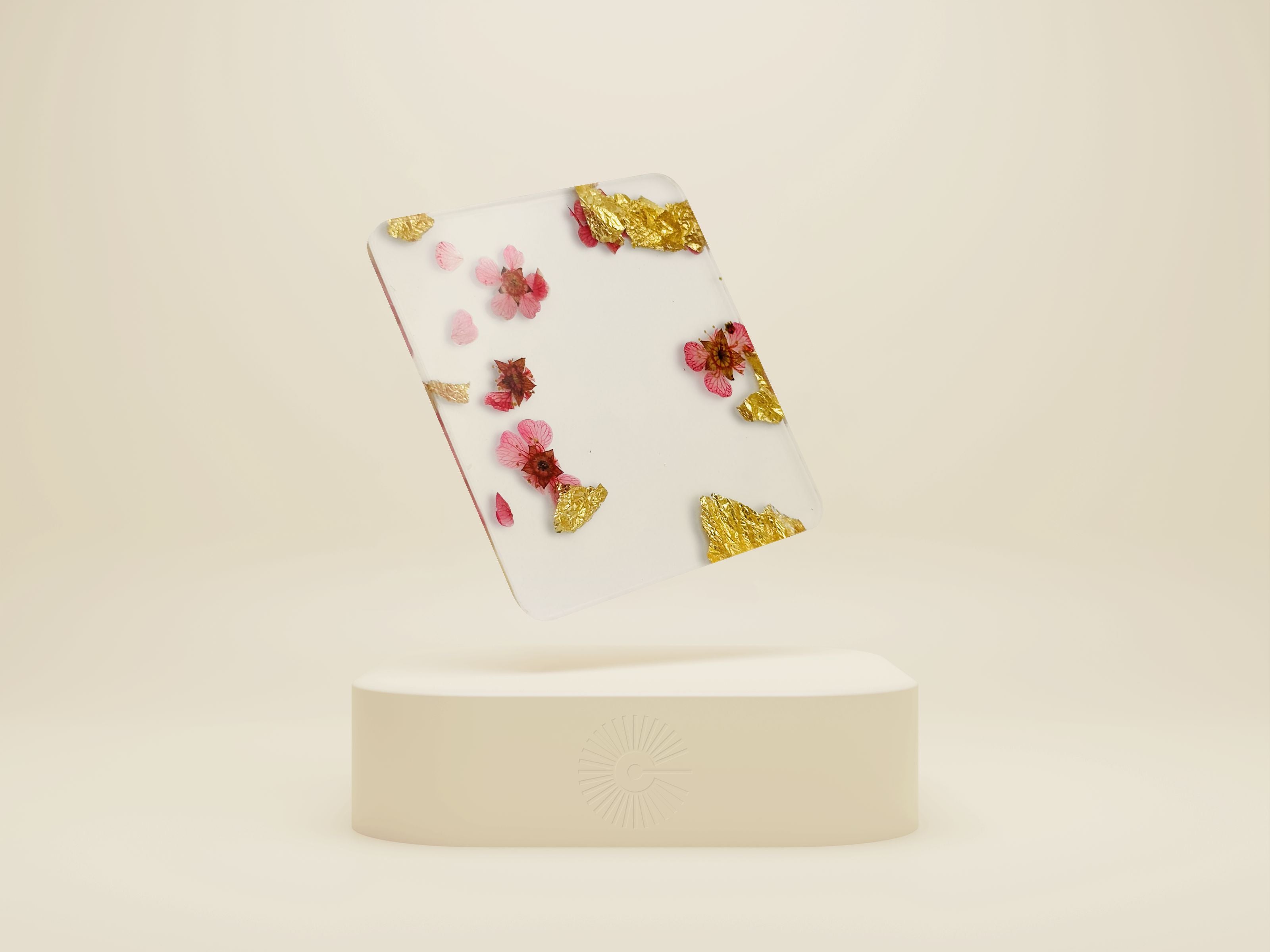 1/8" Pattern Acrylic Sheet - Hot Pink Floral & Flakes