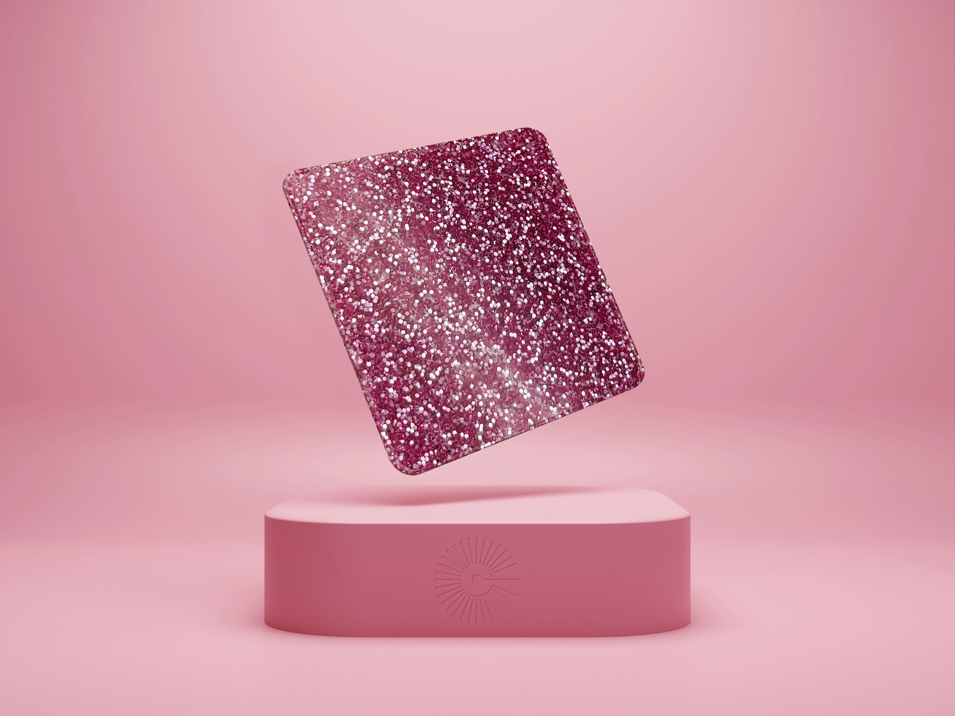 1/8" Pink Glitter Acrylic Sheets