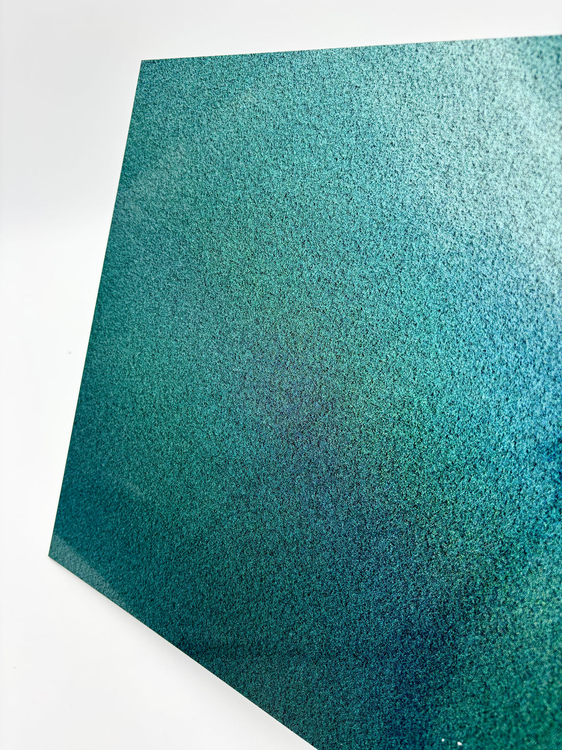 1/8" Two Tone Acrylic - Peacock Blue Glitter/Black