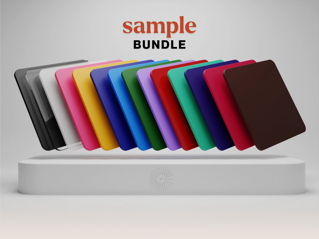 2&quot;x2&quot; Sample Bundle - (x16) Rainbow Essential Acrylics **Excludes clear and black**