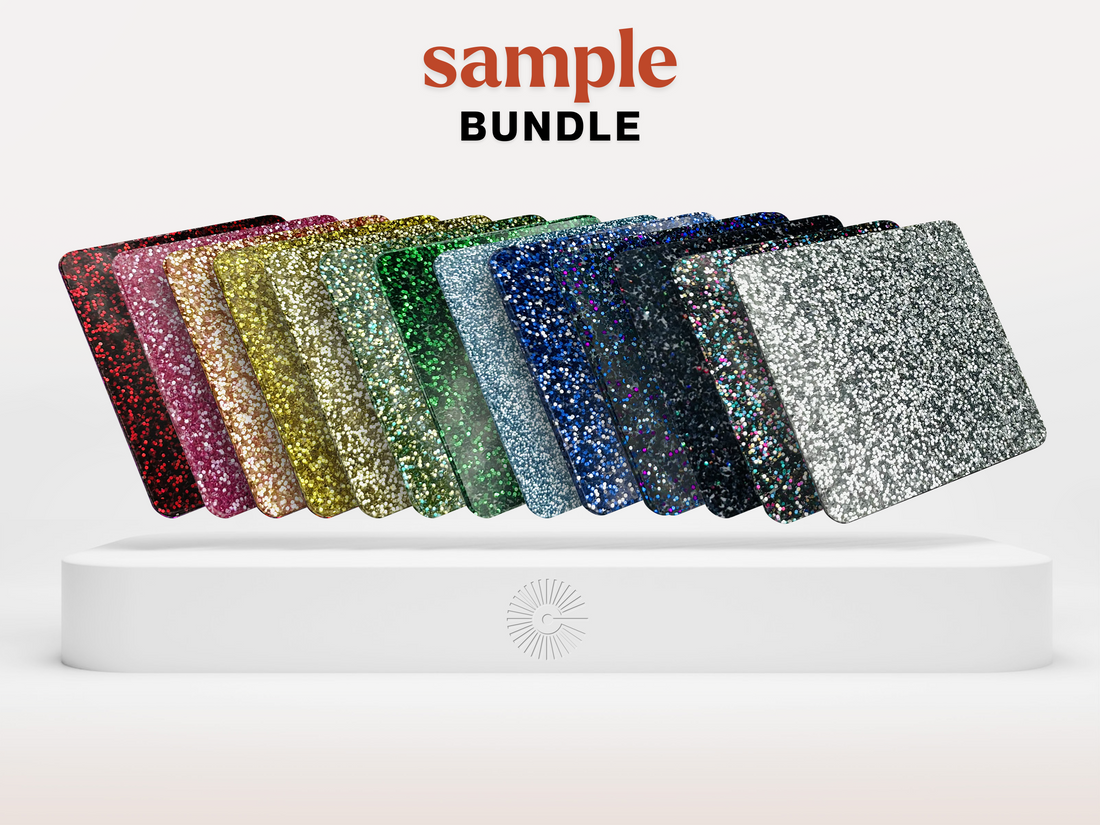 2"x2" Sample Bundle - (x13) Glitter Acrylics