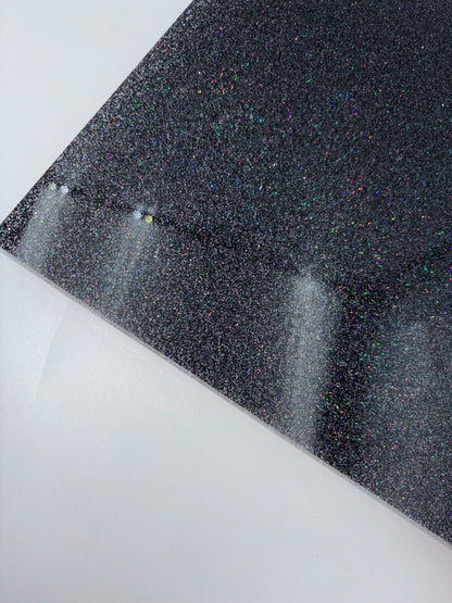 1/8" Black Glitter Acrylic Sheets - Chaos Black