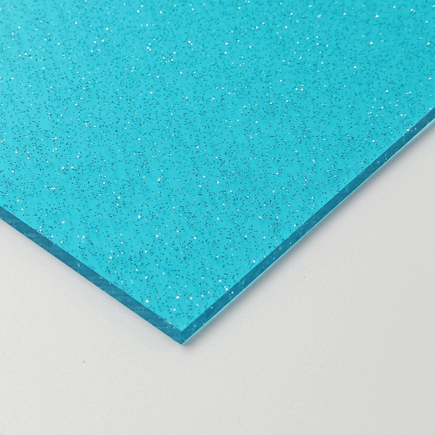 1/8” ClearGlitter Acrylic - Blue - COHn Acrylics