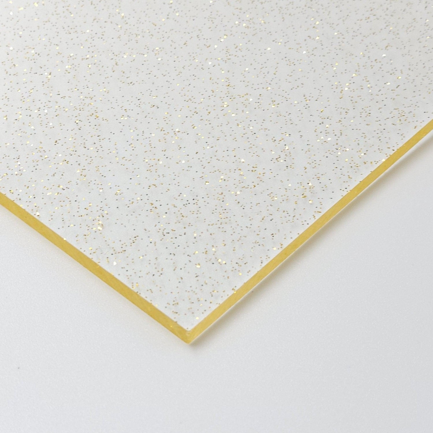 1/8” ClearGlitter Acrylic - Gold - COHn Acrylics
