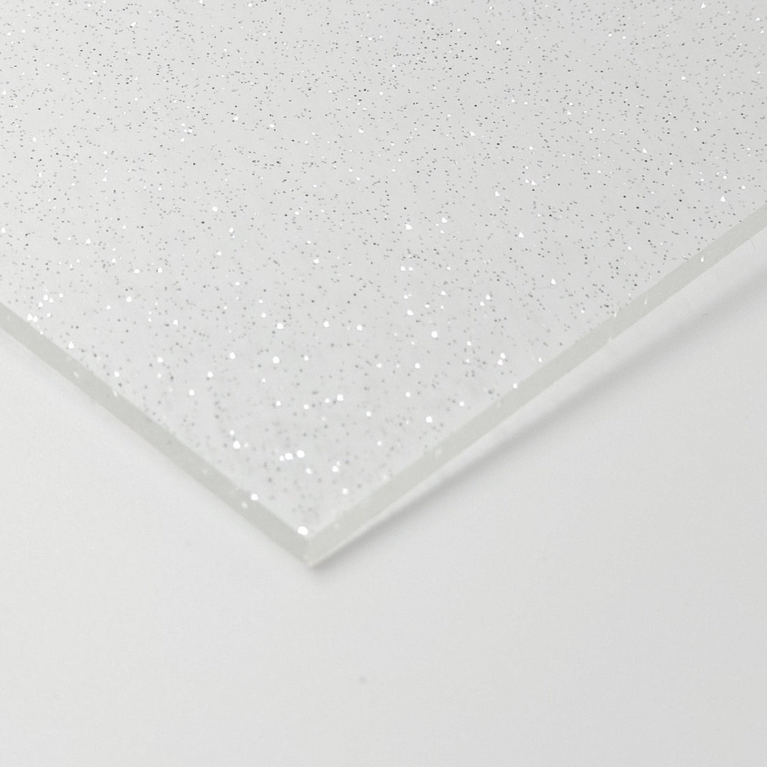 1/8&quot; ClearGlitter Acrylic - Silver - COHn Acrylics