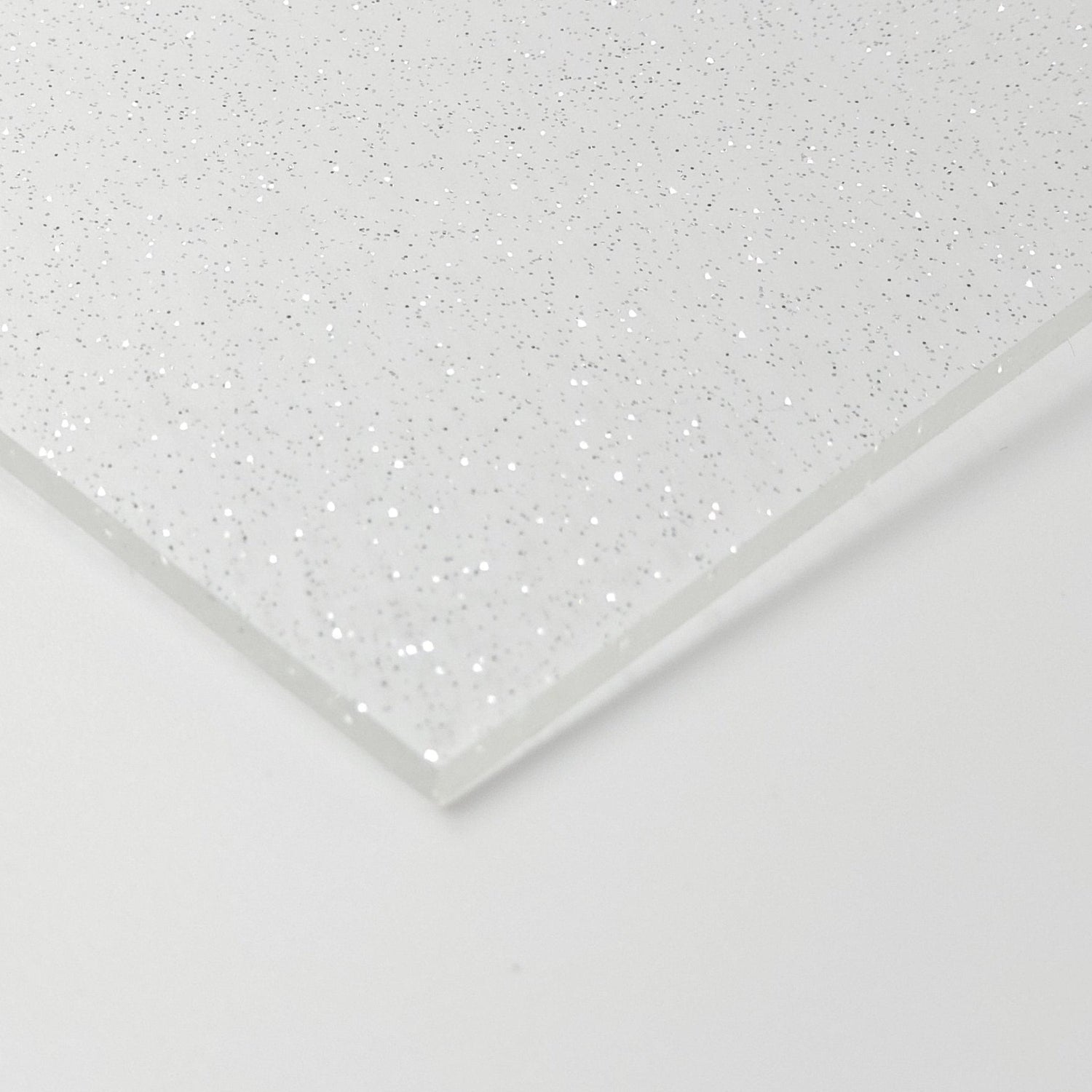 1/8&quot; ClearGlitter Acrylic - Silver - COHn Acrylics