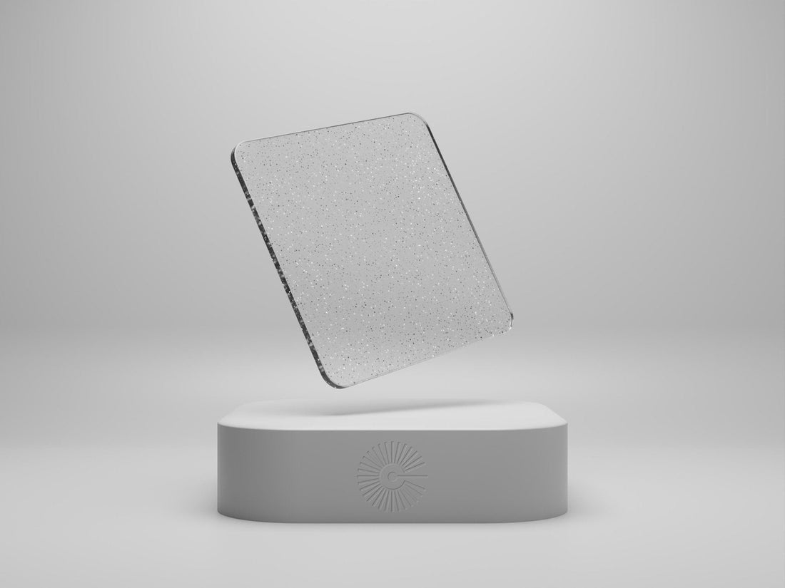 1/8" ClearGlitter Acrylic - Silver - COHn Acrylics