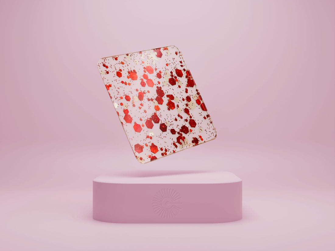 1/8" Funky Glitter Acrylic - Candy Cane