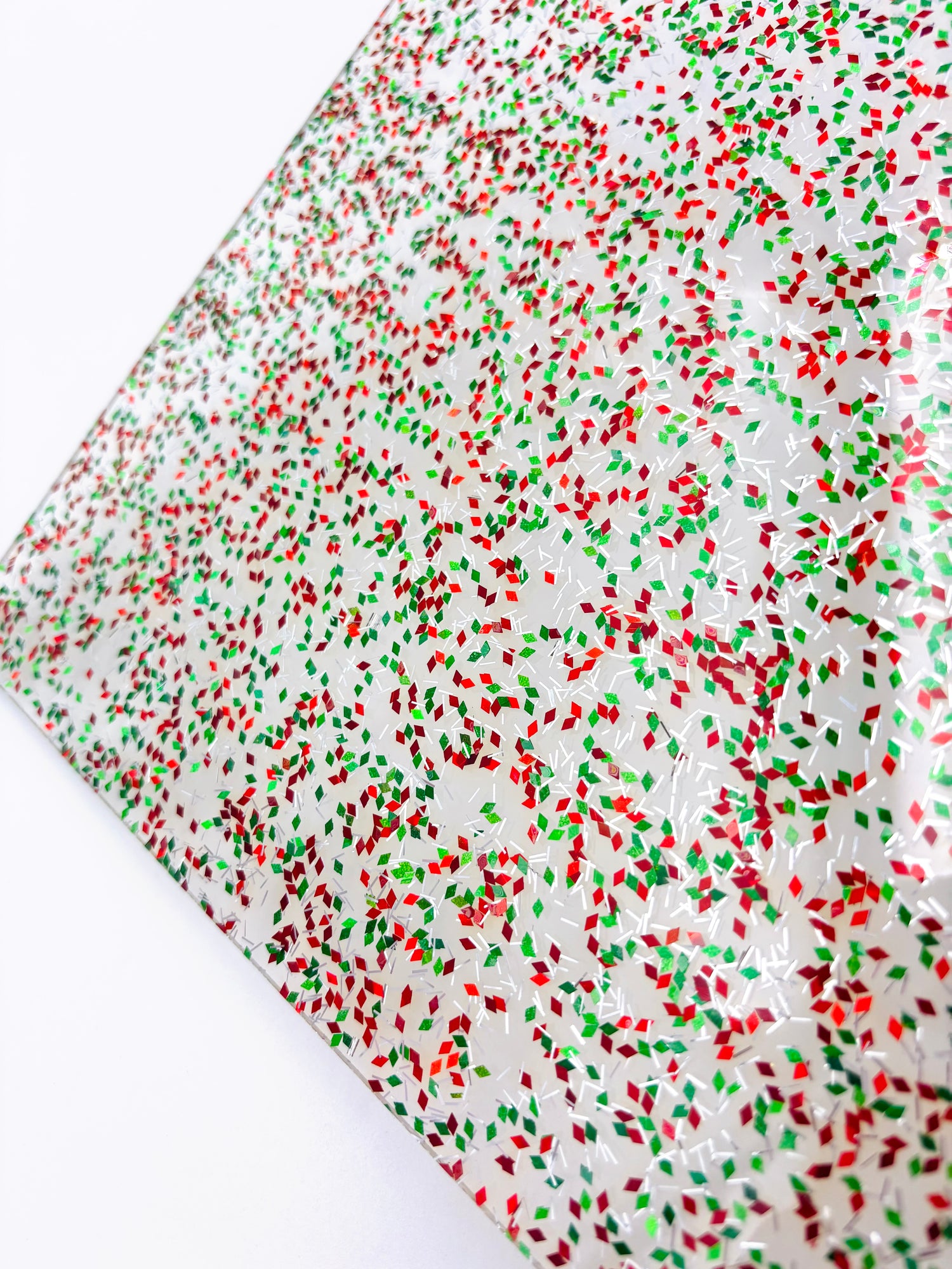 1/8" Funky Glitter Acrylic - Mistletoe