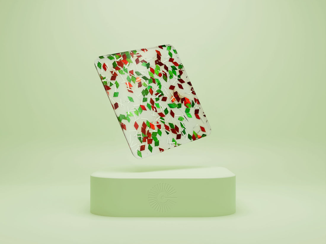 1/8" Funky Glitter Acrylic - Mistletoe