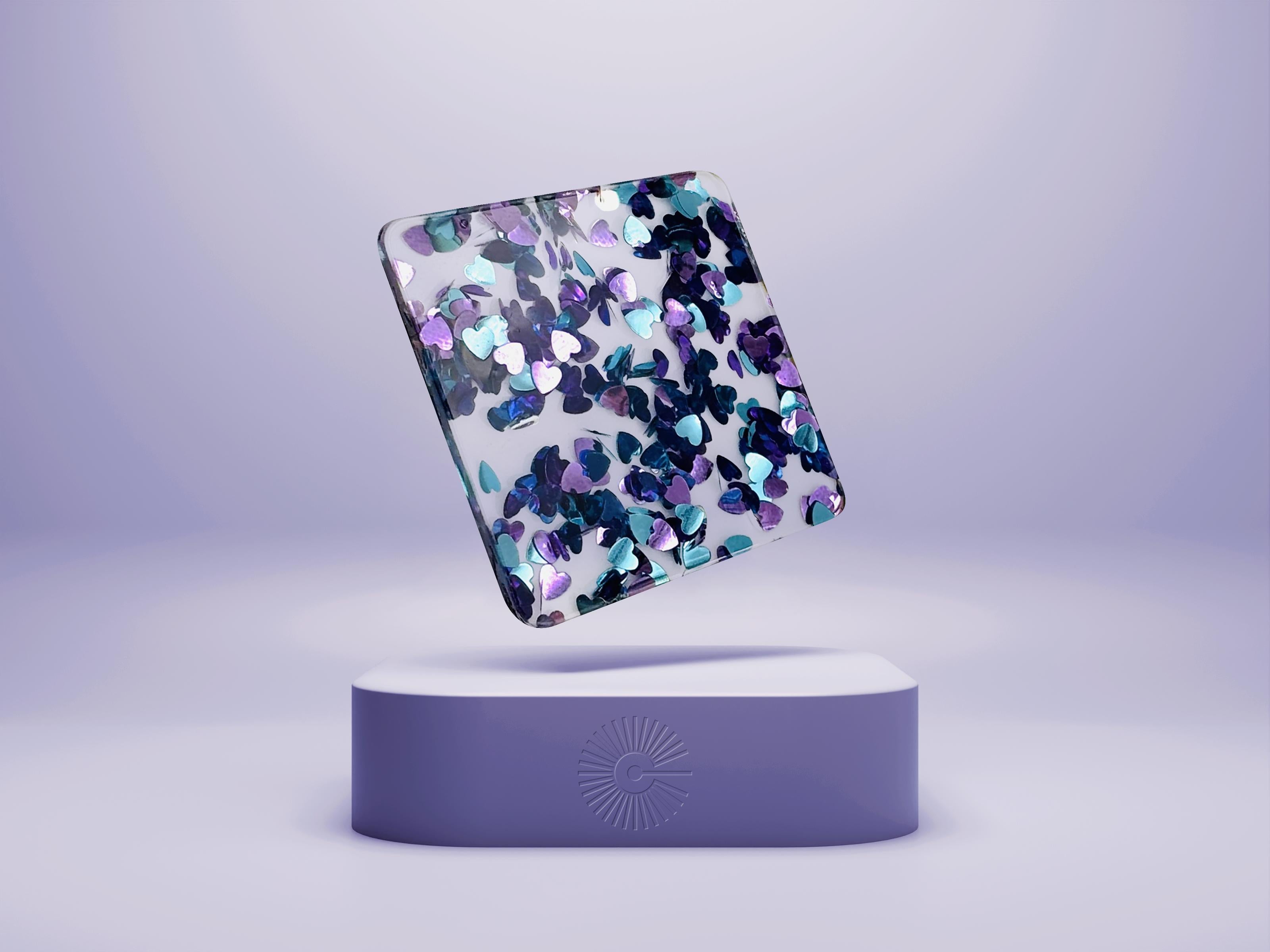1/8&quot; Funky Glitter Acrylic - Night Crush