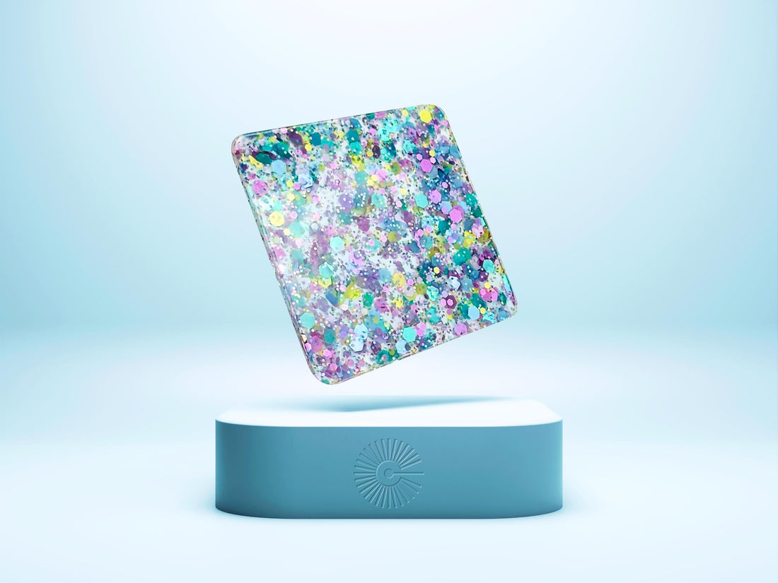 1/8&quot; Funky Glitter Acrylic - Snowdust