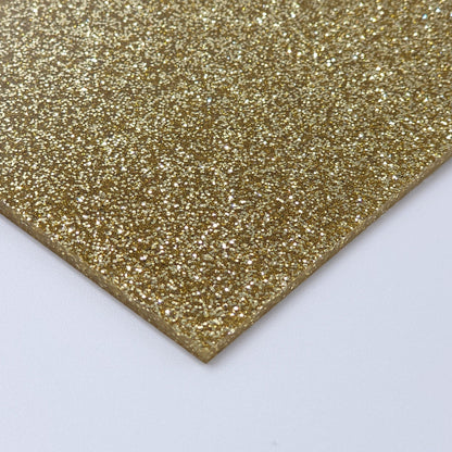 1/8” Gold - Glitter  cast acrylic sheets