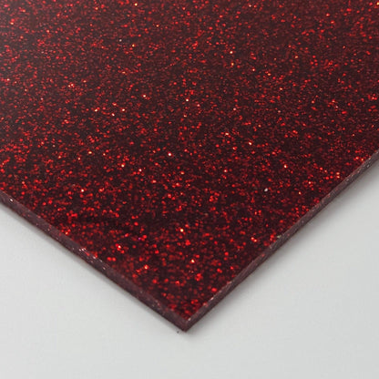 1/8&quot; Glitter Acrylic - Ruby - COHn Acrylics