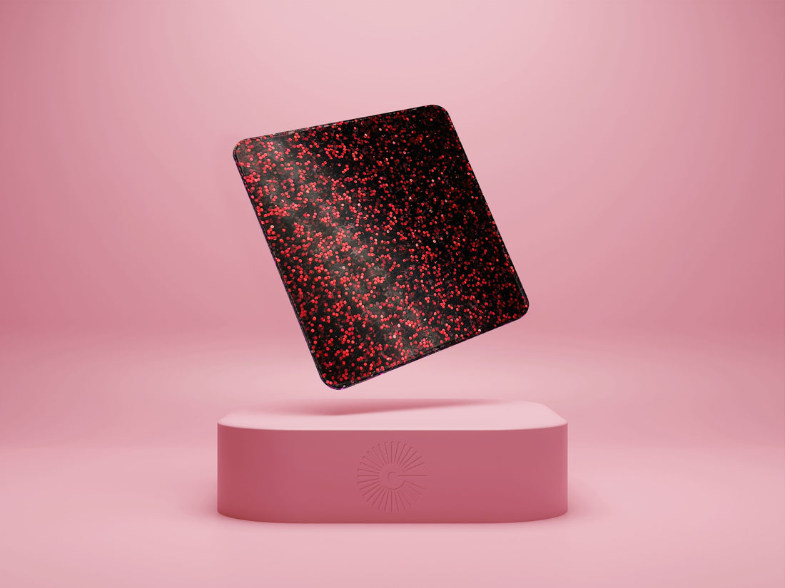 1/8&quot; Glitter Acrylic - Ruby
