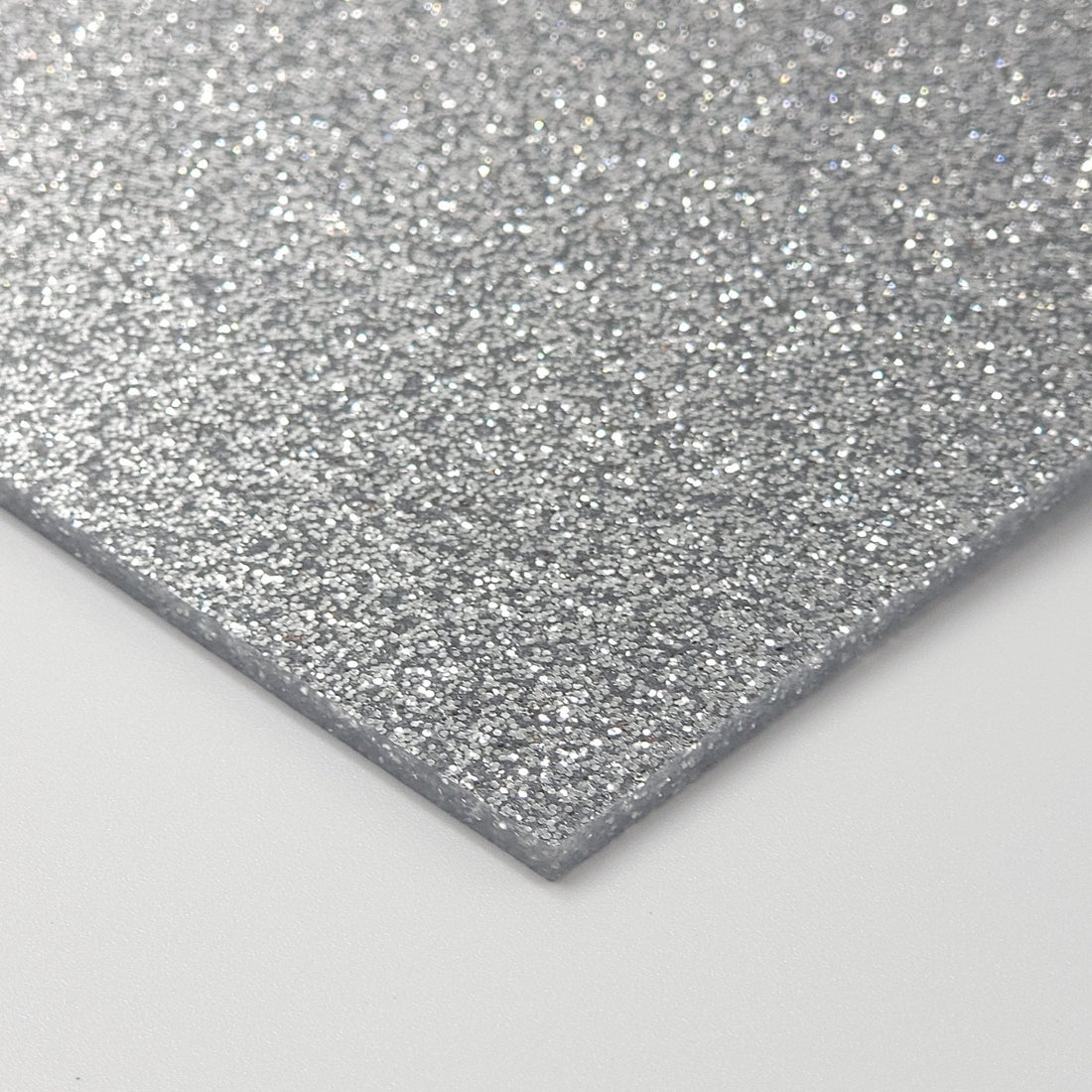 1/8&quot; Glitter Acrylic - Silver - COHn Acrylics