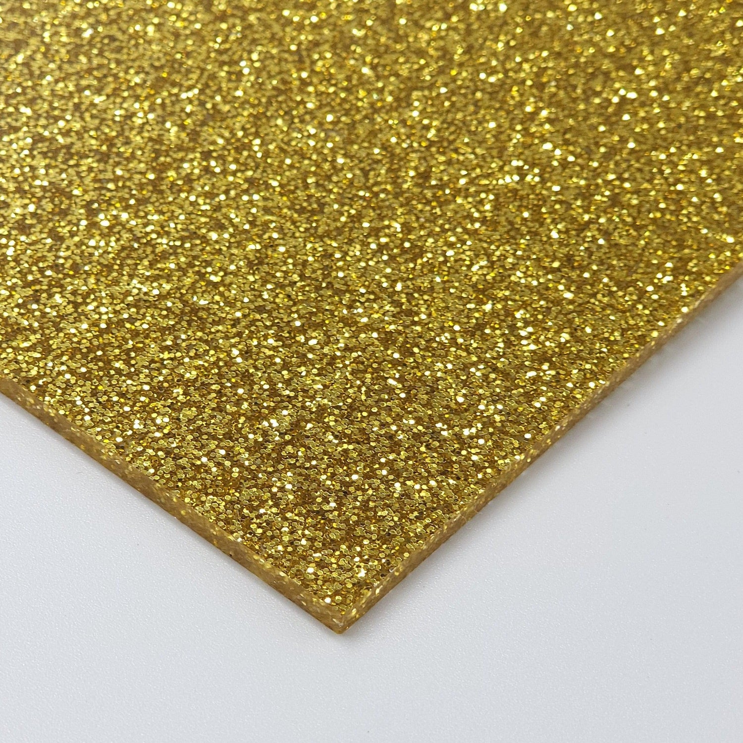 1/8&quot; Yellow Gold - Glitter  cast acrylic sheets