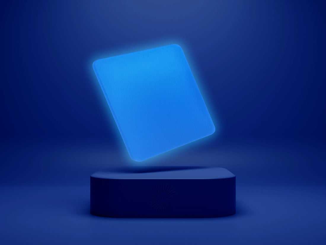 1/8" Glow in the Dark Acrylic - Comet (blue glow)