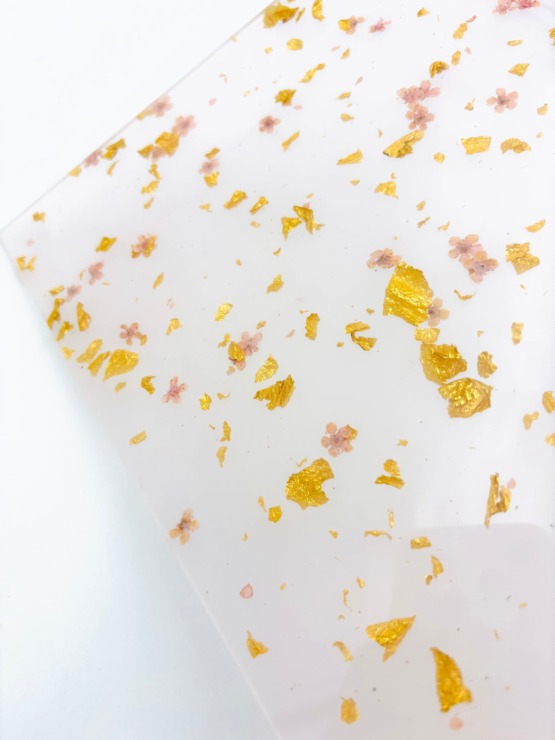 1/8" Pattern Acrylic Sheet - Baby Pink Floral &amp; Flakes
