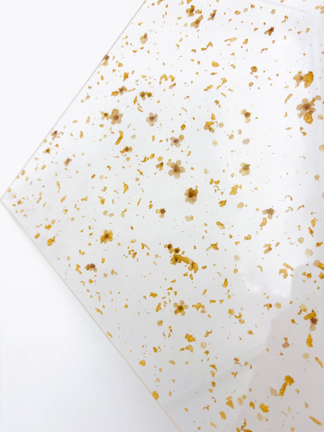 1/8" Pattern Acrylic Sheet - Beige Floral &amp; Flakes