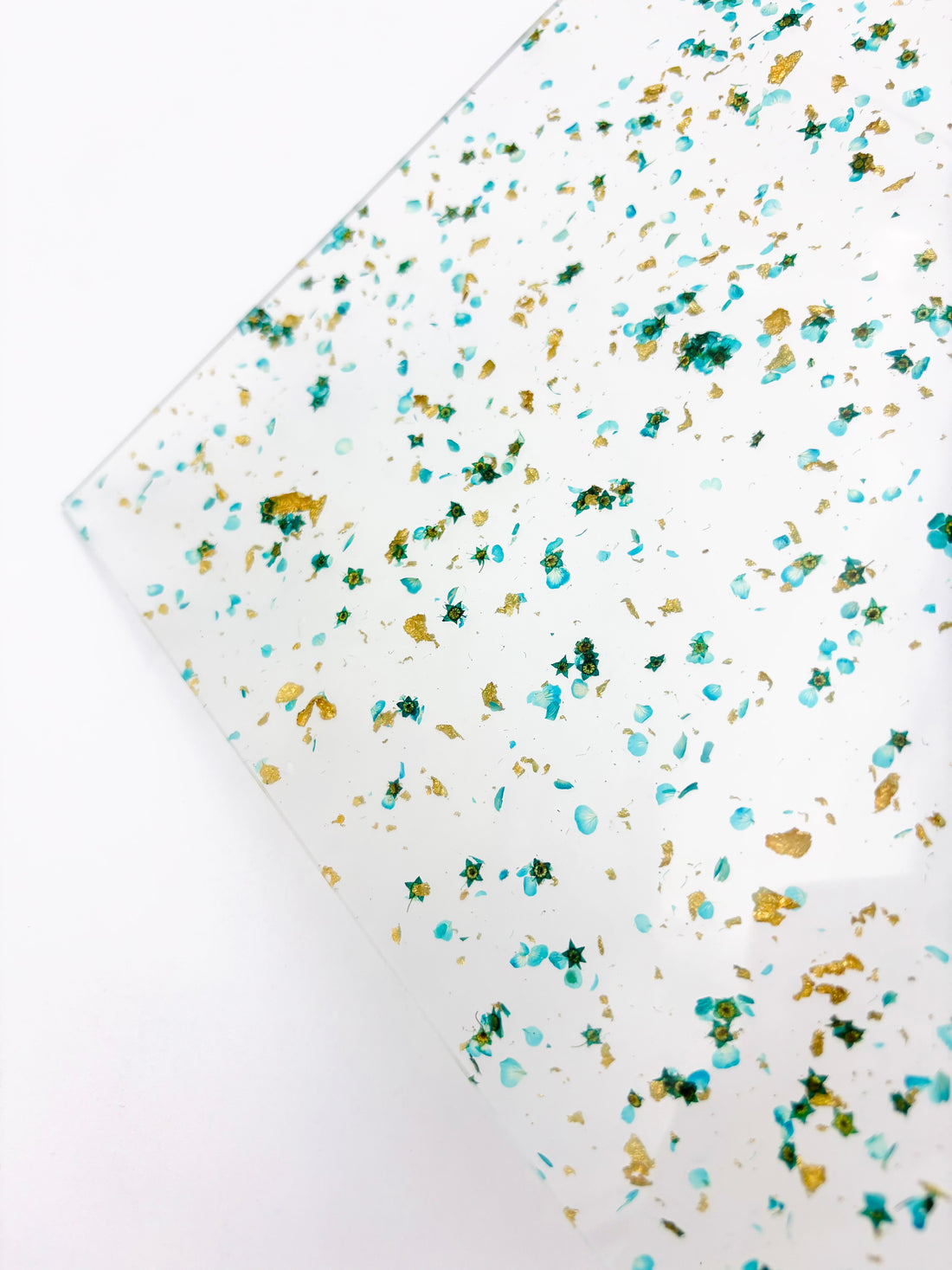 1/8" Pattern Acrylic Sheet - Blue Floral &amp; Flakes