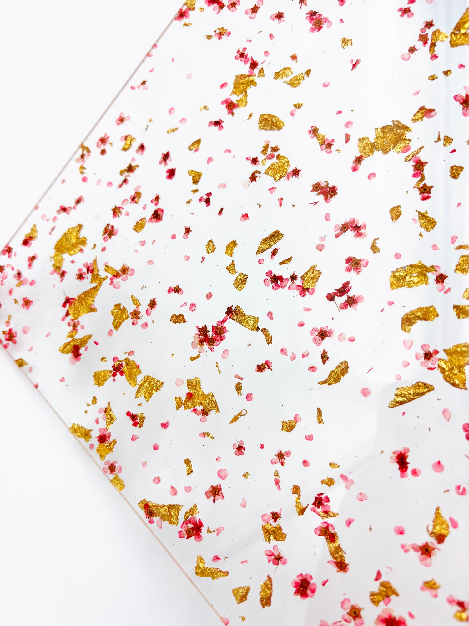 1/8" Pattern Acrylic Sheet - Hot Pink Floral &amp; Flakes