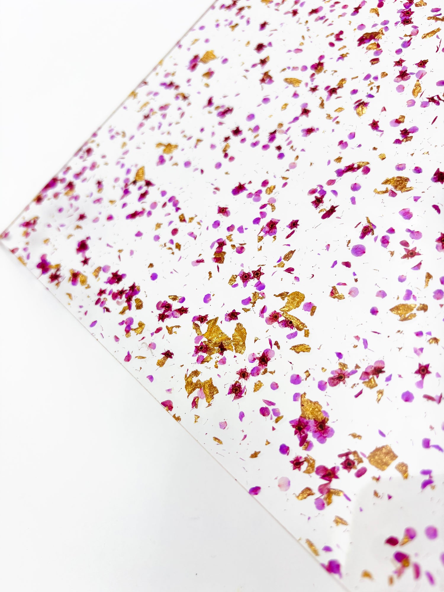 1/8" Pattern Acrylic Sheet - Purple Floral &amp; Flakes