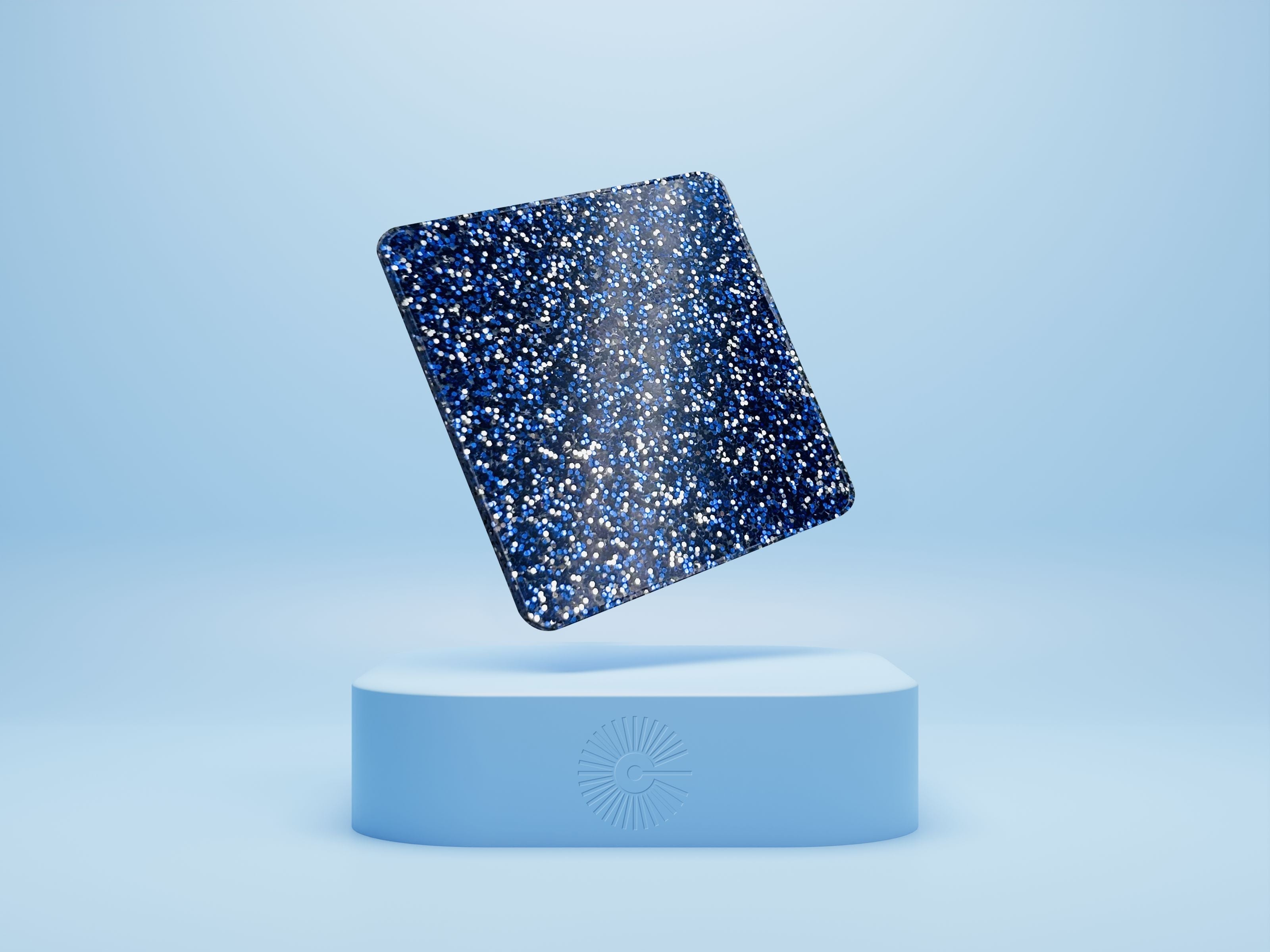 1/8&quot; Royal Blue Glitter Acrylic Sheets