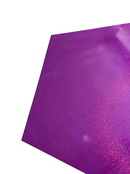 1/8" Two Tone Acrylic - Magenta Glitter/White