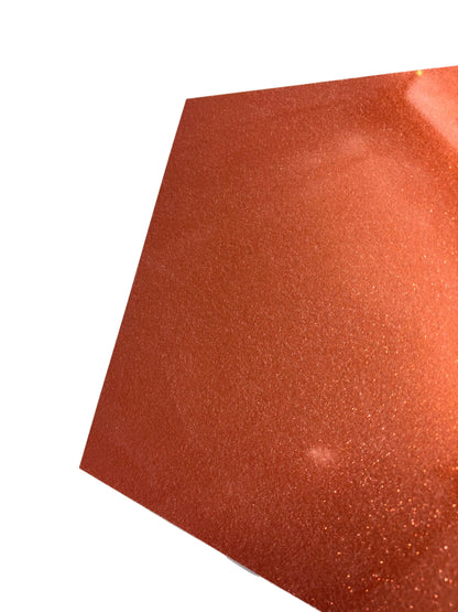 1/8" Two Tone Acrylic - Orange Glitter/White