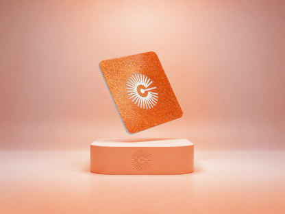 1/8" Two Tone Acrylic - Orange Glitter/White