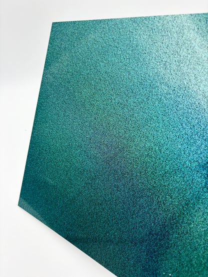 1/8" Two Tone Acrylic - Peacock Blue Glitter/Black