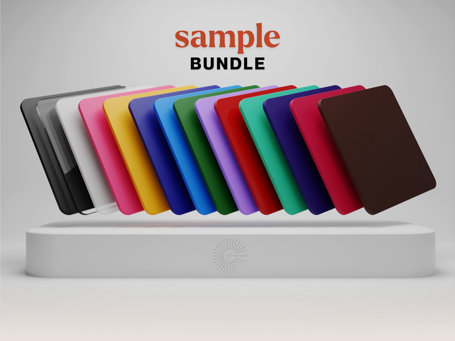 2&quot;x2&quot; Sample Bundle - (x15) Rainbow Essential Acrylics **Excludes clear, white, and black**