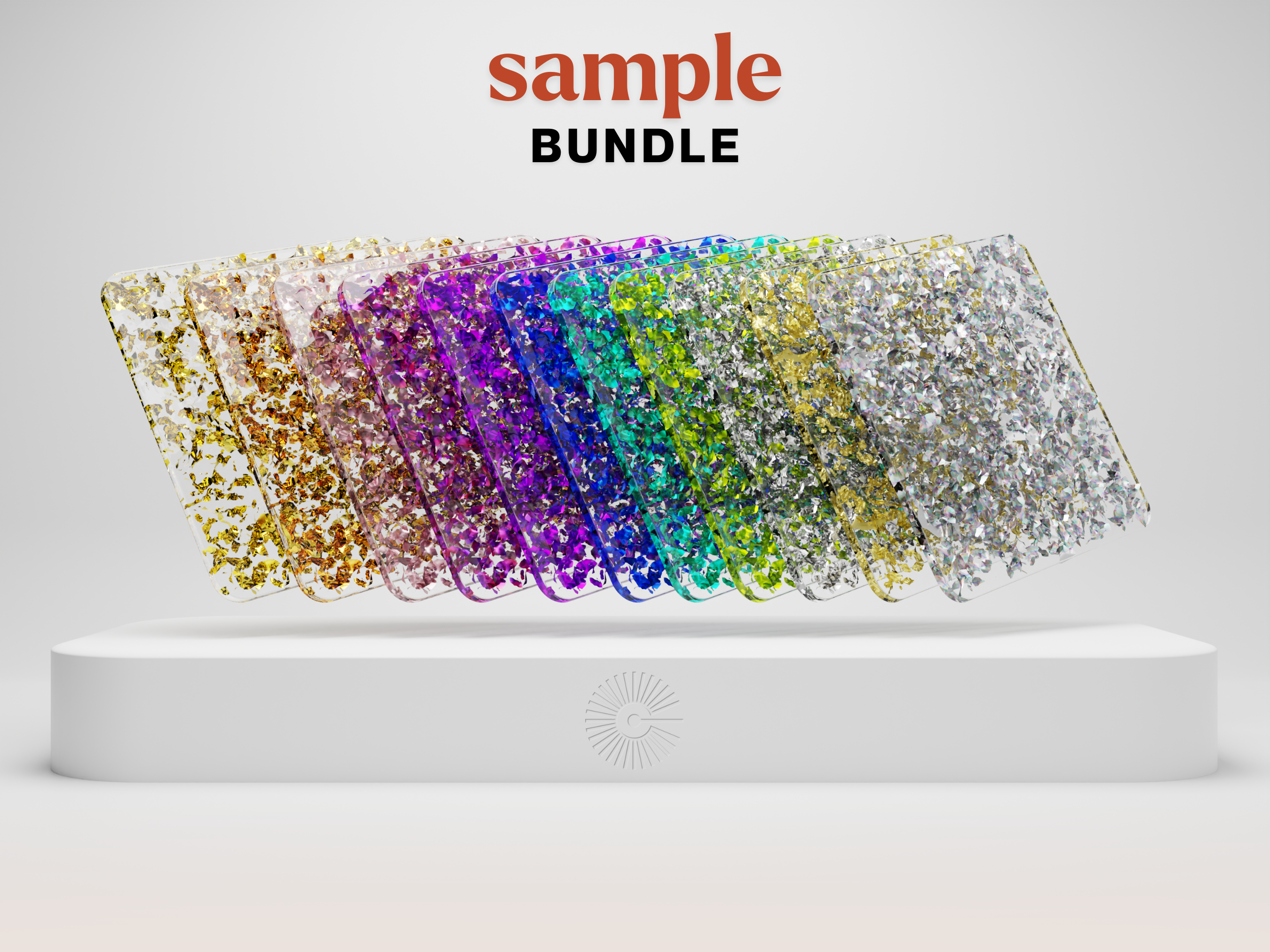 2&quot;x2&quot; Sample Bundle - (x11) Glimmer Acrylics (excludes new colours)