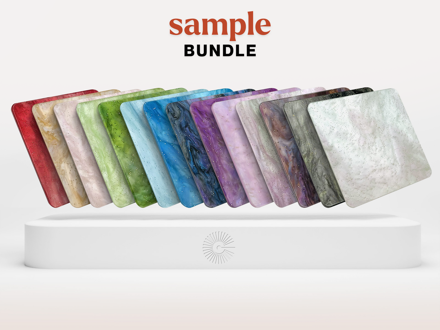 2&quot;x2&quot; Sample Bundle - (x13) Pearl Acrylics (excludes new colours)