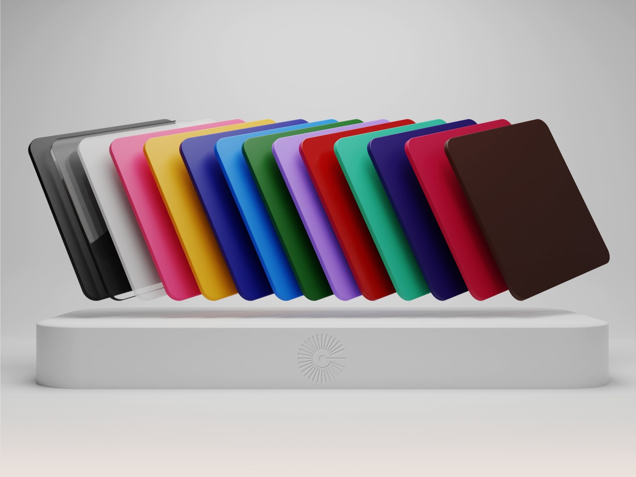 2&quot;x2&quot; Sample Bundle - (x14) Rainbow Essential Acrylics **Excludes clear and black** - COHn Acrylics